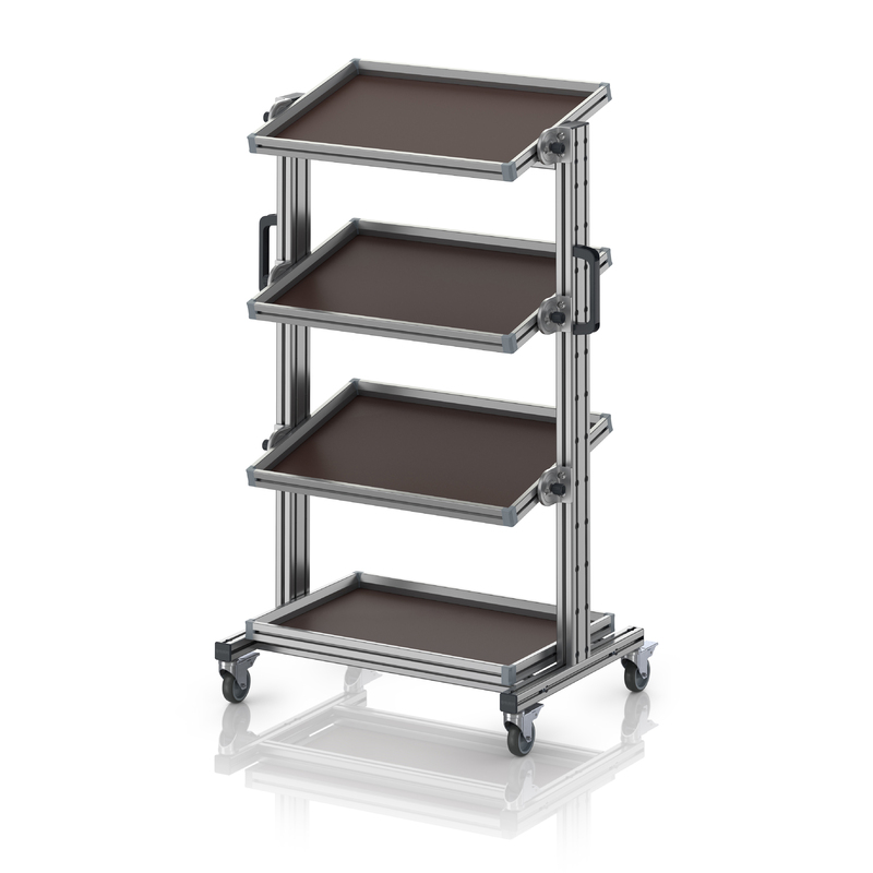 Systemwagen für Eurobehälter 60 x 40 Höhe 134 cm, neigbar Systemwagen für Eurobehälter 60 x 40 Höhe 134 cm, neigbar