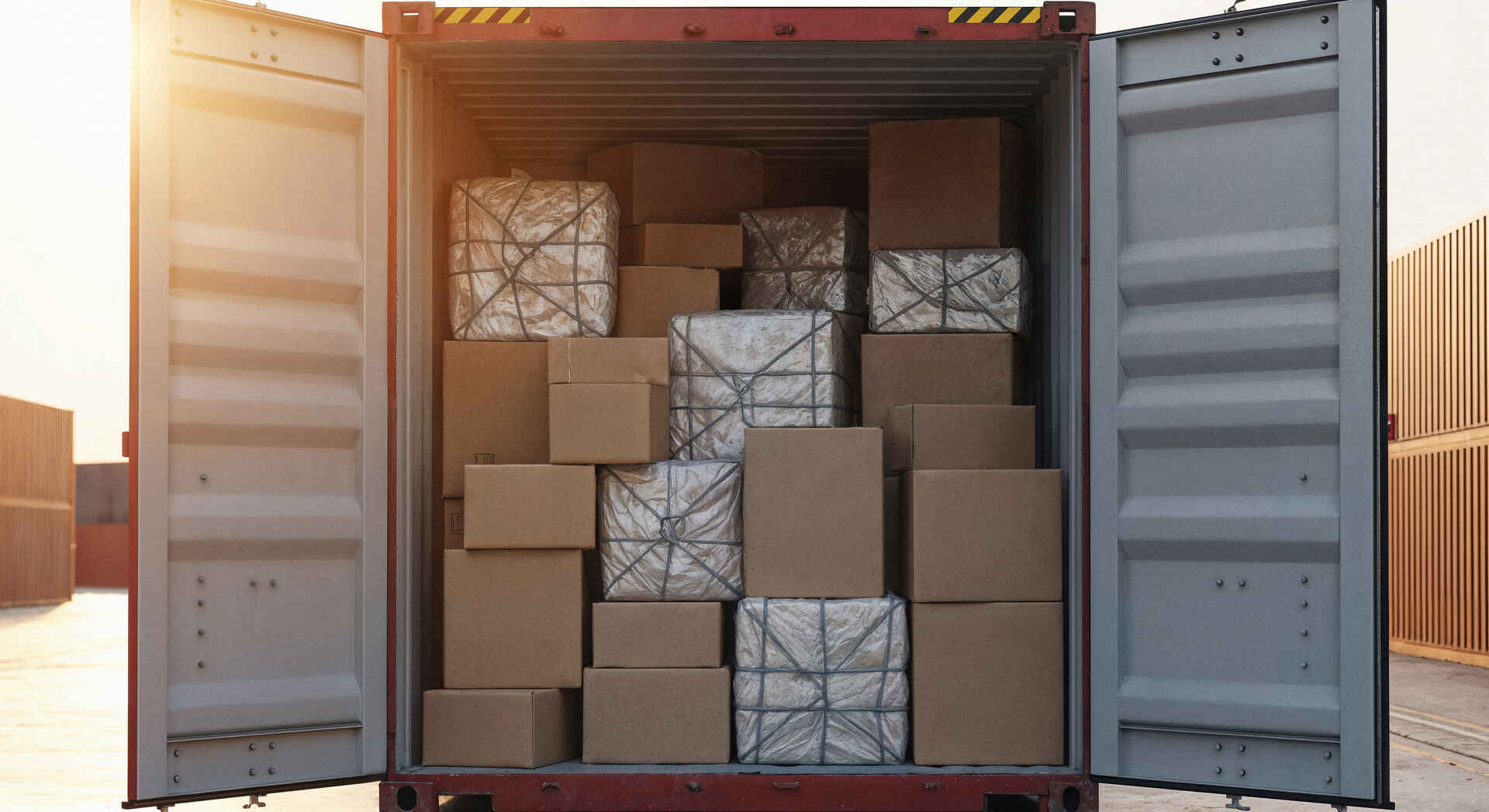 Pakete in einem Container